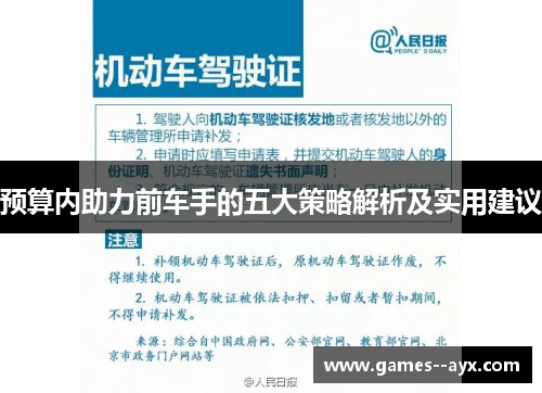 预算内助力前车手的五大策略解析及实用建议